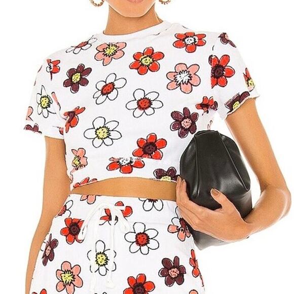 Miaou Frida French Terry Crop Top in Crayola Size XS - Picture 1 of 8